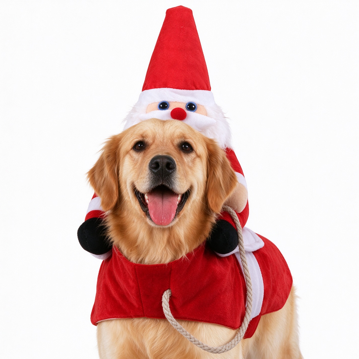 Santa Dog Costume – Christmas Dog Costume, Funny Santa Claus Pet Costume for Dogs, Festive Dog Christmas Outfit
