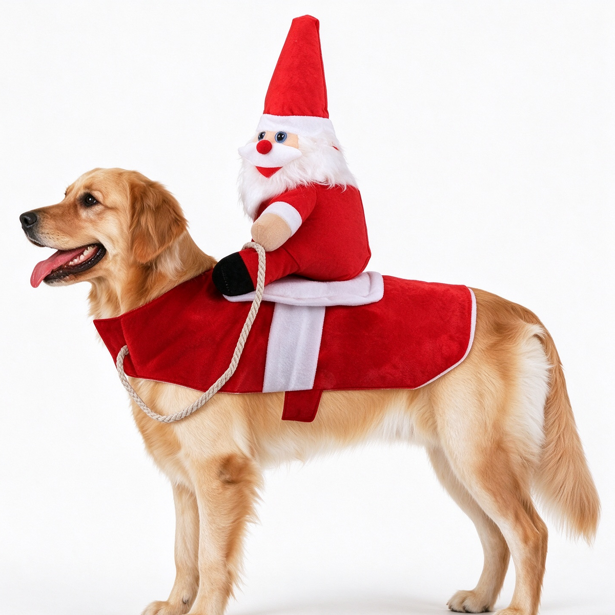 Santa Dog Costume – Christmas Dog Costume, Funny Santa Claus Pet Costume for Dogs, Festive Dog Christmas Outfit