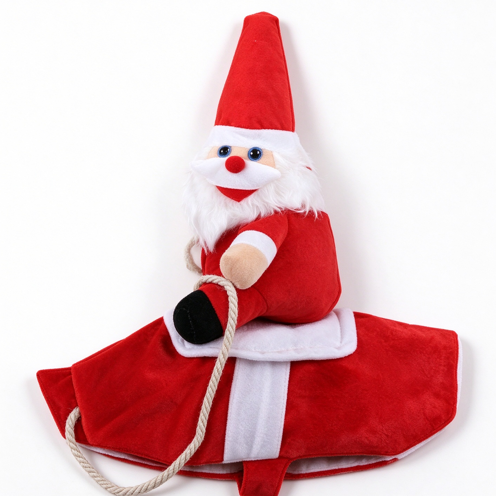 Santa Dog Costume – Christmas Dog Costume, Funny Santa Claus Pet Costume for Dogs, Festive Dog Christmas Outfit