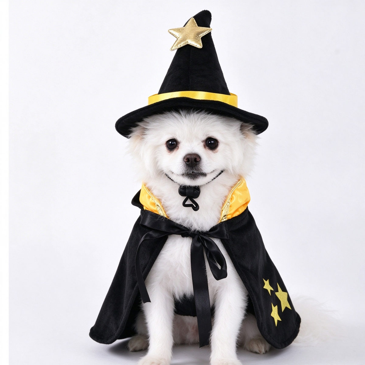 Witch Dog Costume – Halloween Dog Costume, Cute Witch Costume for Dogs, Magical Pet Costume with Witch Hat for Halloween Parties