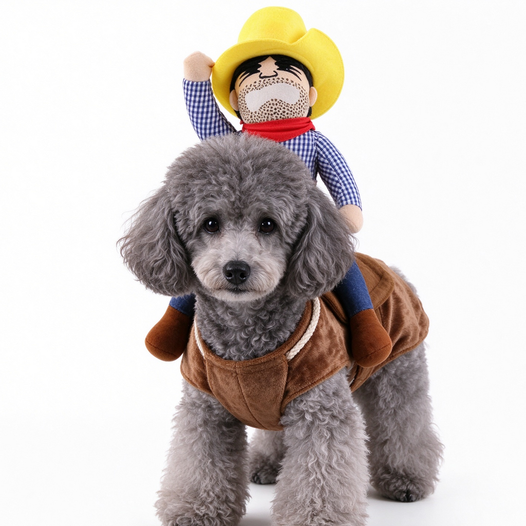 Cowboy Dog Costume | Funny Western Pet Outfit for Dogs & Cats