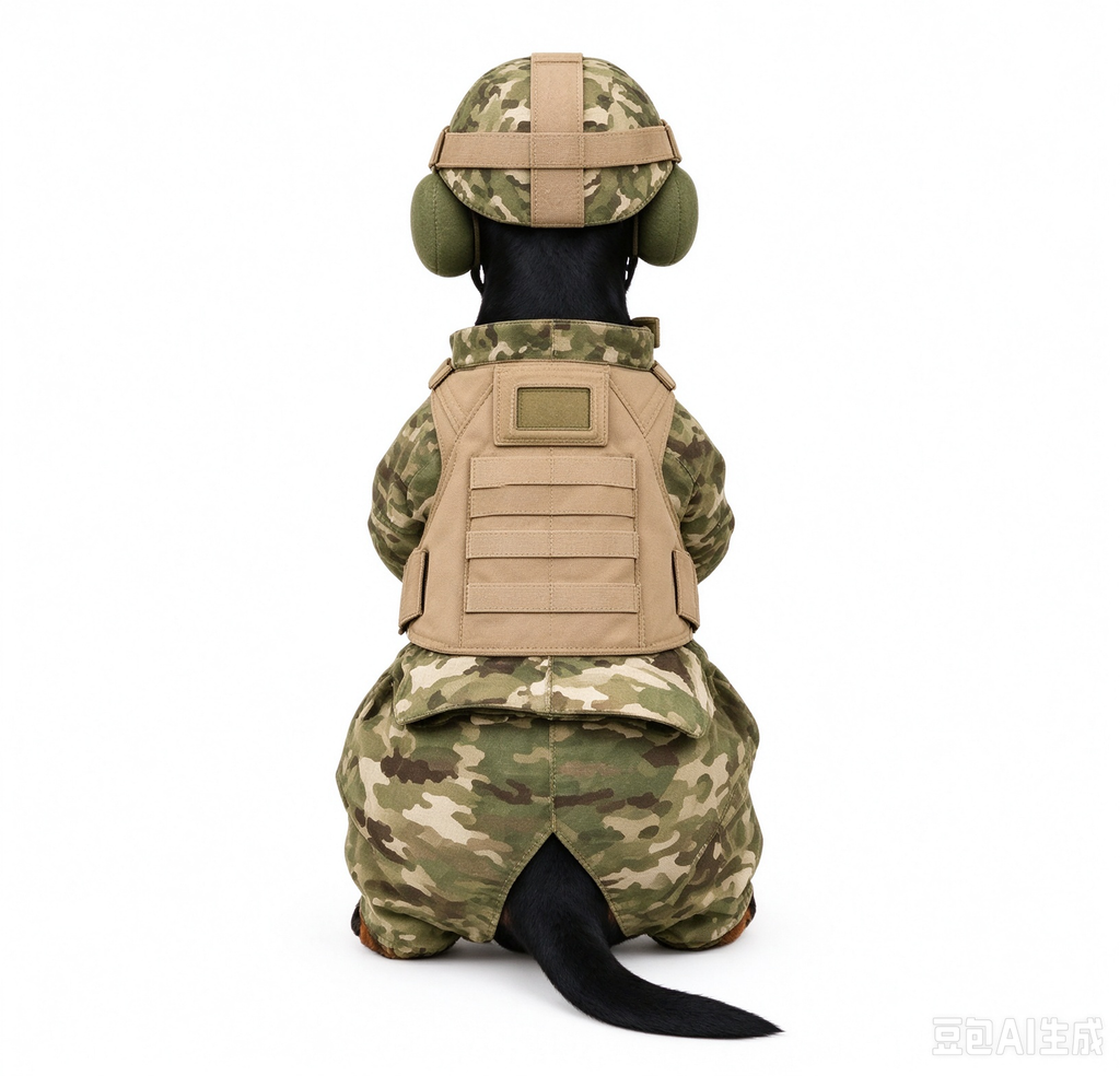 Military Dog Costume – Funny Soldier Outfit for Dogs, Tactical Pet Costume with Helmet for Halloween & Parties