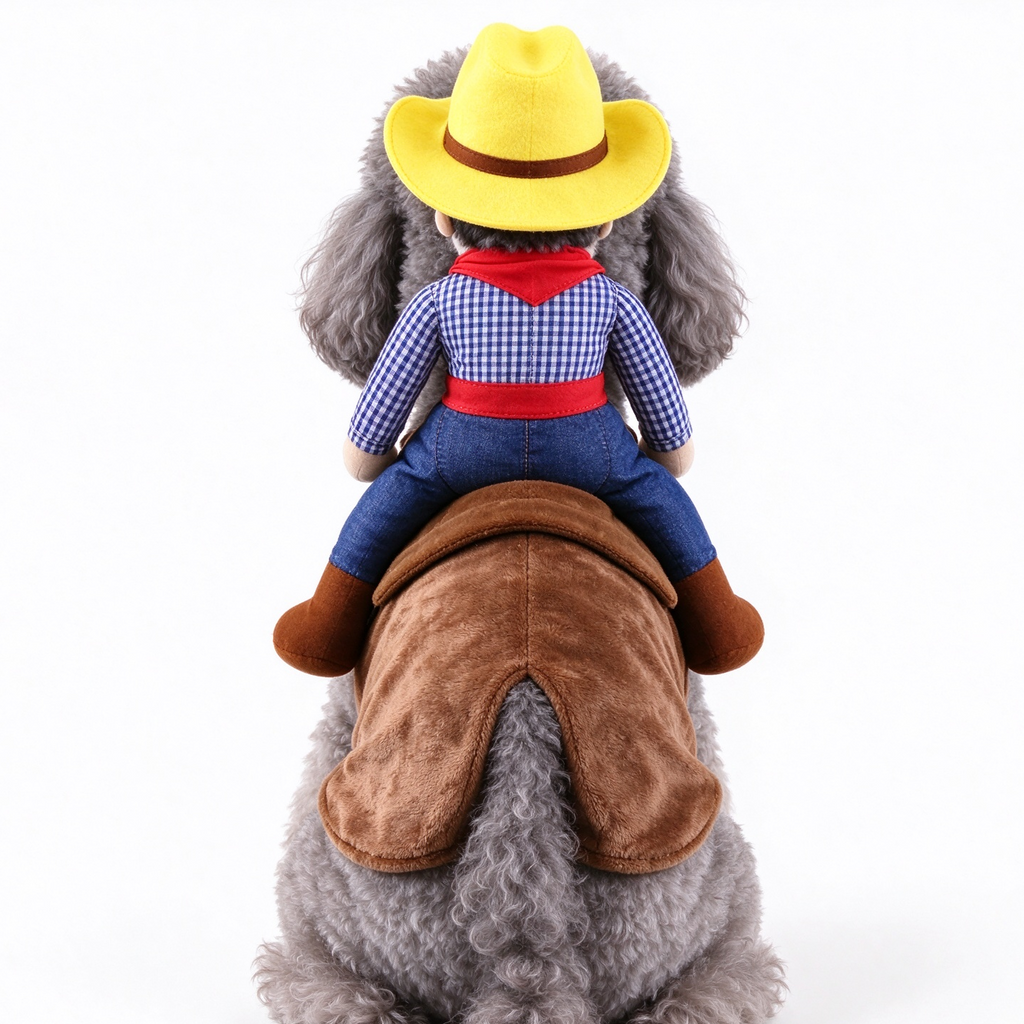 Cowboy Dog Costume | Funny Western Pet Outfit for Dogs & Cats