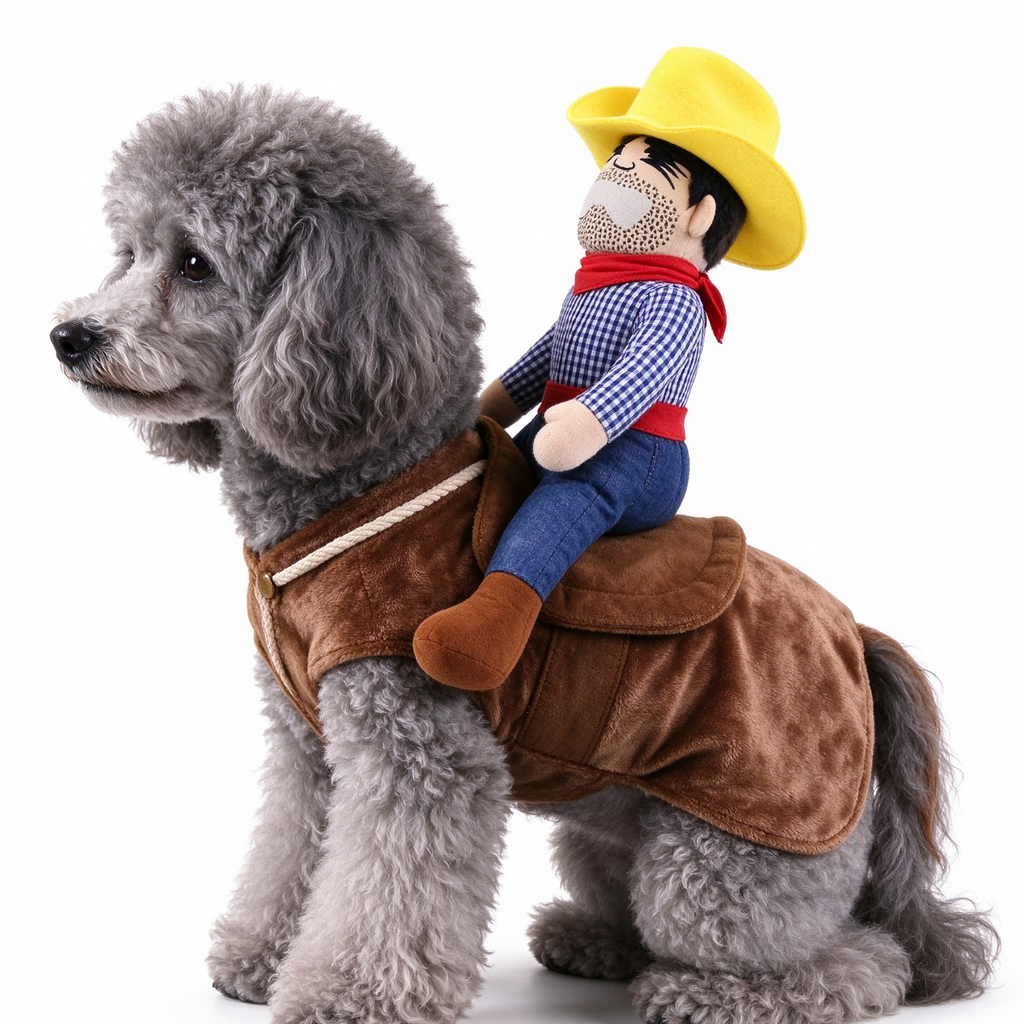 Cowboy Dog Costume | Funny Western Pet Outfit for Dogs & Cats