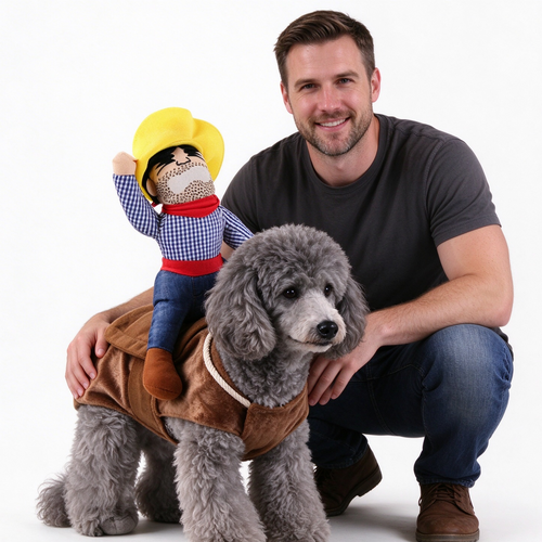 Cowboy Dog Costume | Funny Western Pet Outfit for Dogs & Cats